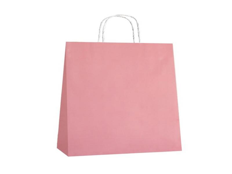 KİKA 18X8X24 BÜKÜM SAPLI POŞET PEMBE 24'LÜ