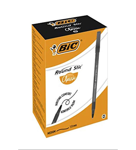 BİC ROUND TÜKENMEZ SİYAH 60'LI