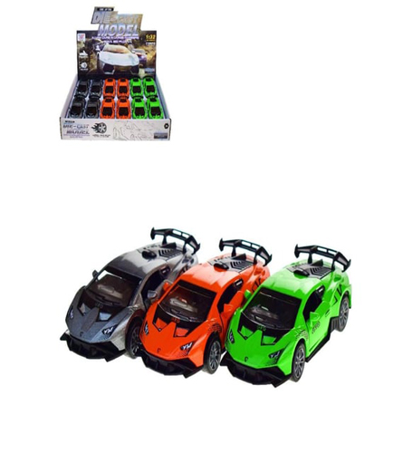 1.32 ÖLÇEK 12 Lİ DİSPLAY KUTUDA ÇEK BIRAK METAL ARABA K174A2