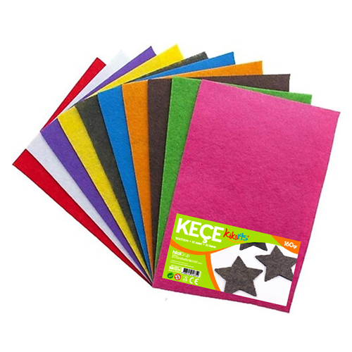 KİKA 50X70 KEÇE 10 RENK KARIŞIK 10'LU